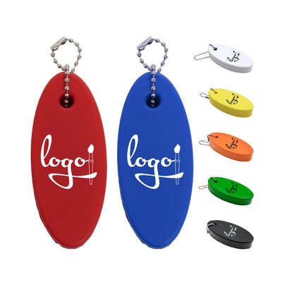 Oval Floating PU Foam Keychain
